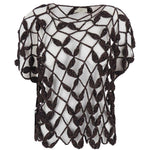 Top all'uncinetto in marrone Antonelli - donna 