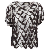 Top all'uncinetto in marrone Antonelli - donna 