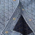 Giacca trapuntata in denim Indra in blu 