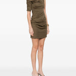 Abito la mini robe drapeado in marrone Jacquemus - donna 