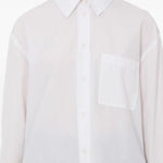 Camicia lee con ricamo in bianco Loulou de saison - donna 