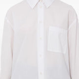 Camicia lee con ricamo in bianco Loulou de saison - donna 
