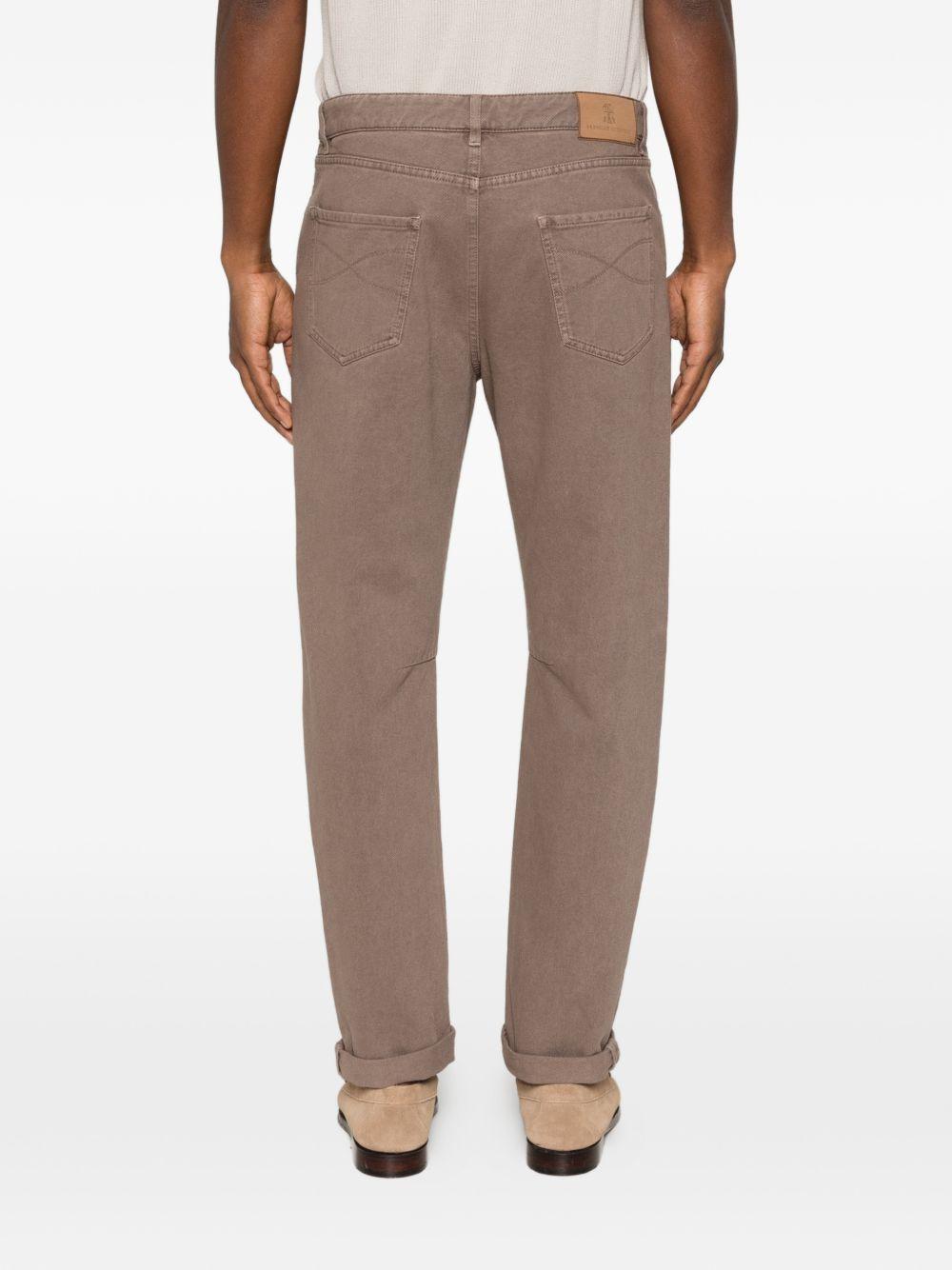 Jeans a cinque tasche in marrone Brunello cucinelli - uomo 