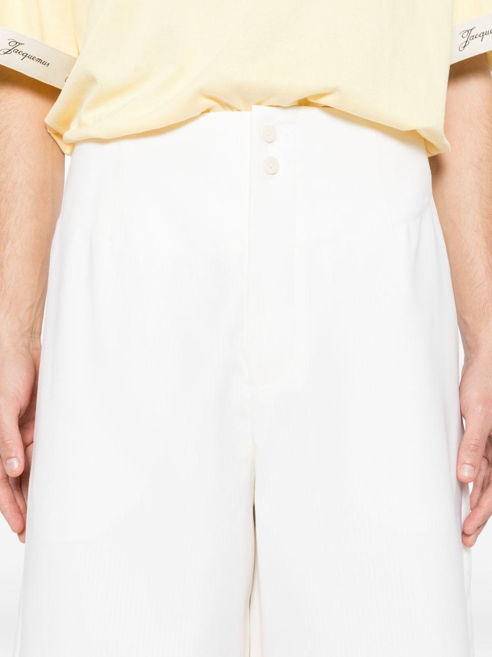 Pantaloncini con bottoni moisson in bianco Jacquemus - uomo 