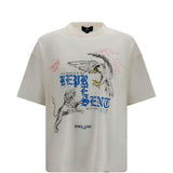 T-shirt con stampa grafica enemy in bianco Represent - uomo 