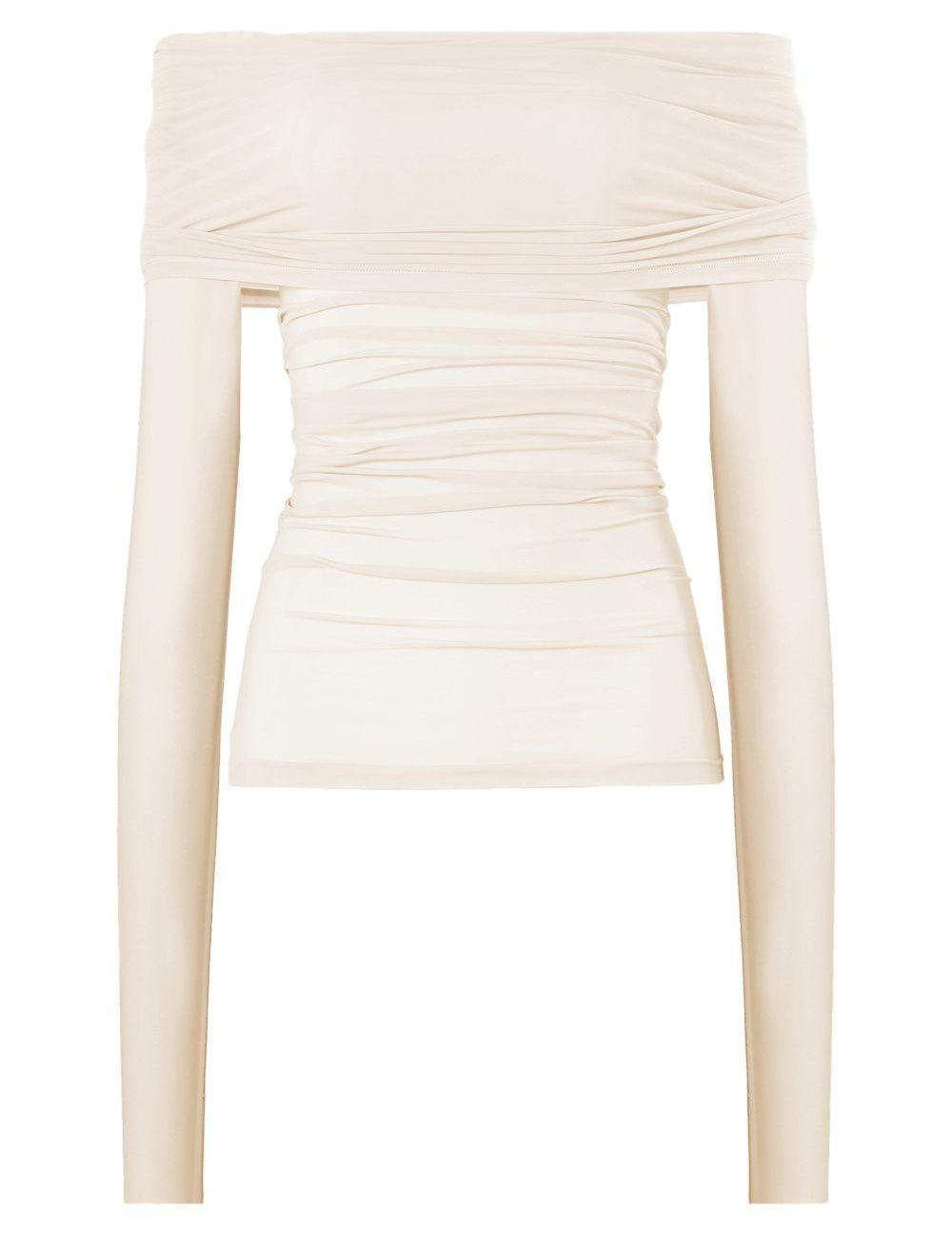 Top semi trasparente in bianco Wolford - donna 