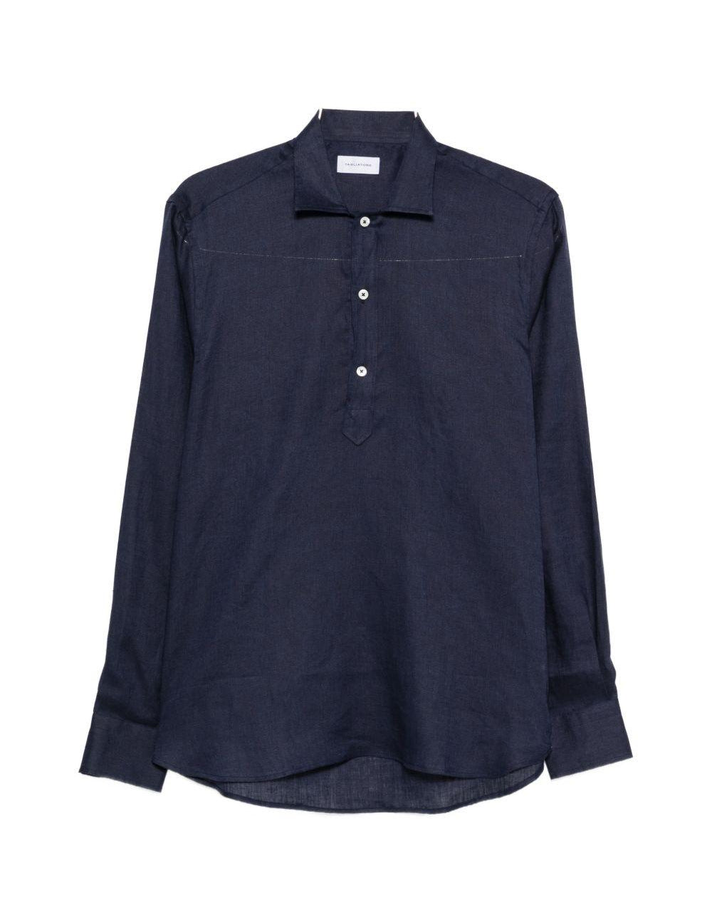 Camicia a maniche lunghe dustin in blu Tagliatore - uomo 