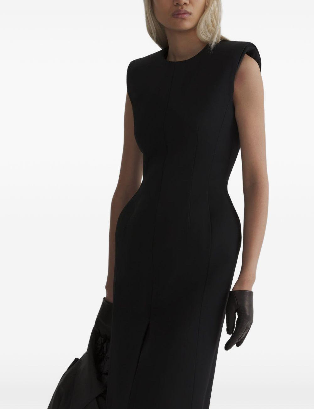 Abito midi stockman in nero 