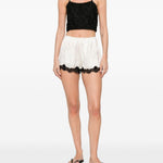 Crop top con dettaglio di lacci in nero Maurizio - donna 