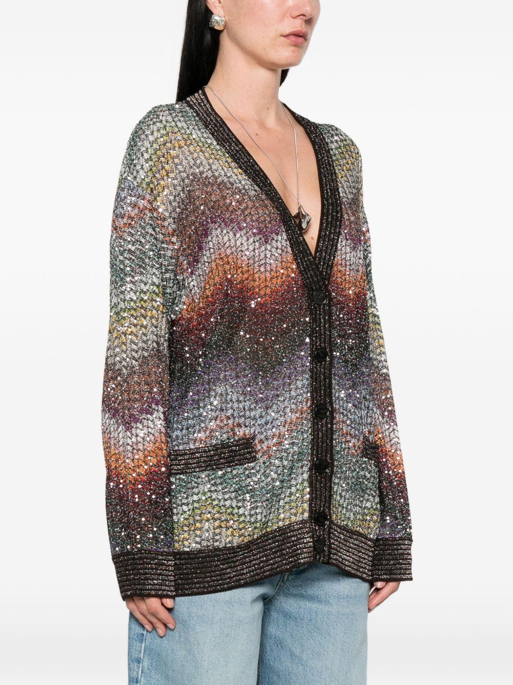 CARDIGAN MAXI CHEVRON-PATTERN MULTICOLOR MISSONI - DONNA 