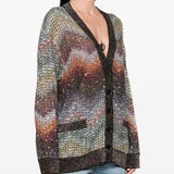 CARDIGAN MAXI CHEVRON-PATTERN MULTICOLOR MISSONI - DONNA 
