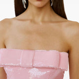 ABITO LUNGO SISU CON PAILLETTES IN ROSA THE NEW ARRIVALS ILKYAZ OZEL - DONNA 