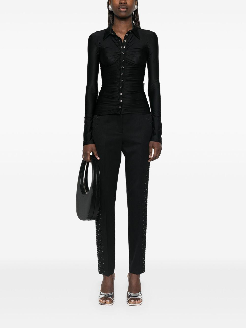 Pantaloni con cristalli in nero The Attico - donna 