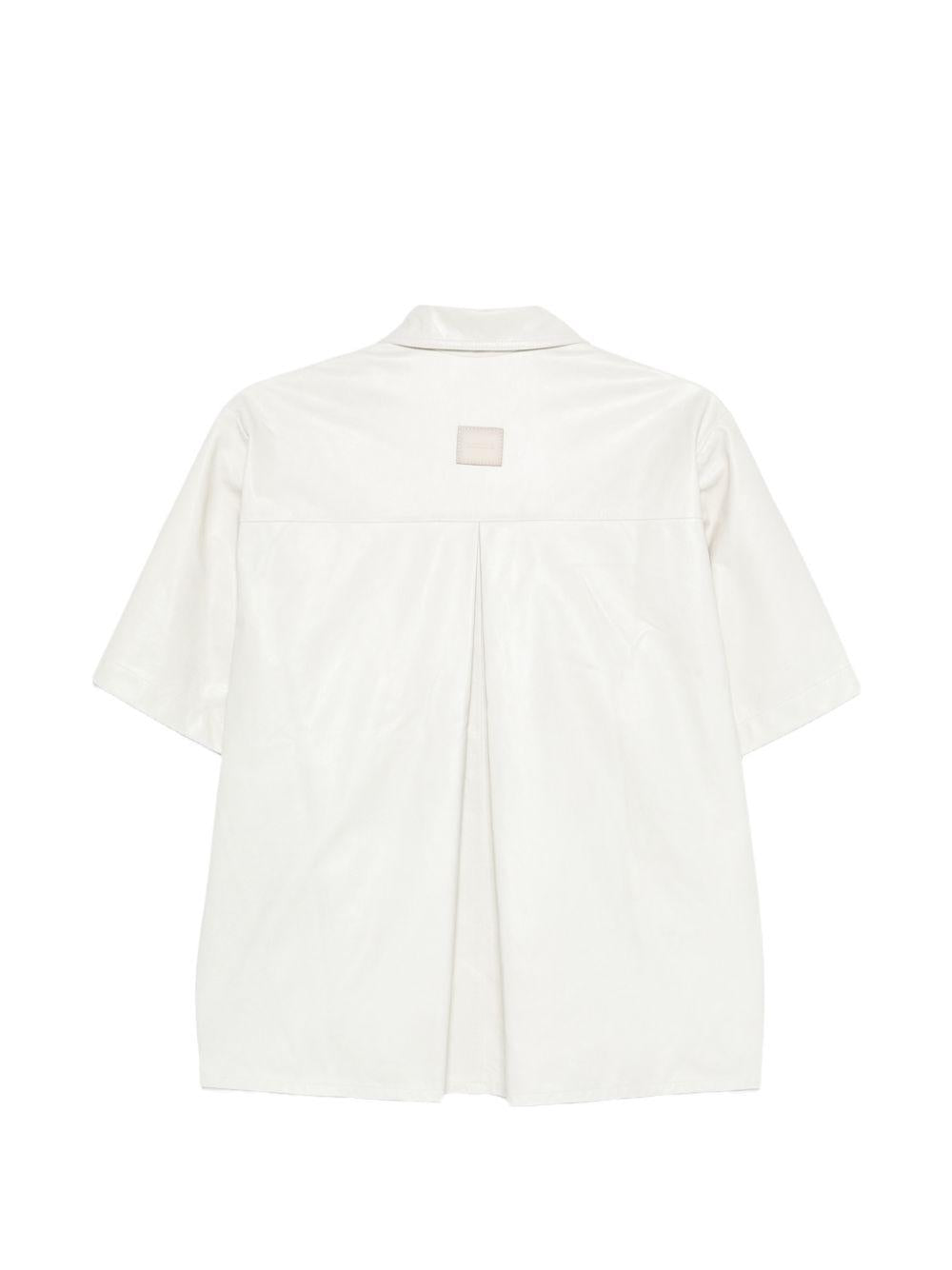 Camicia a maniche corte in pelle Avril in beige Haikure - donna 