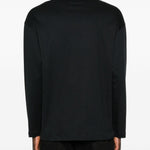 T-shirt a maniche lunghe in nero Lemaire - uomo 