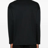 T-shirt a maniche lunghe in nero Lemaire - uomo 