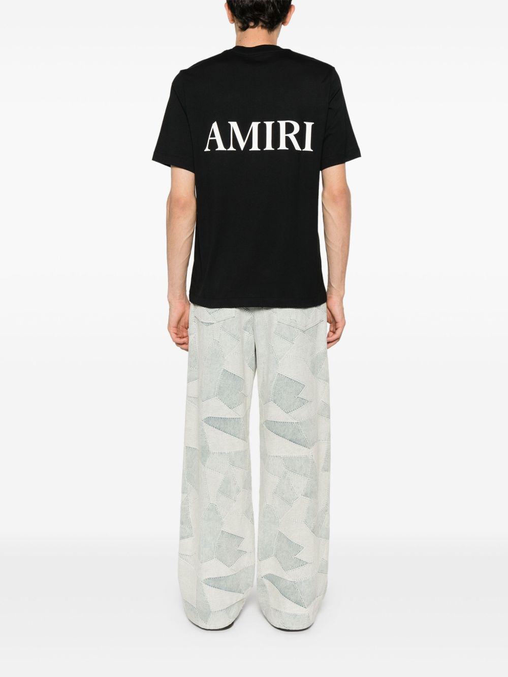T-shirt a maniche corte con logo  in nero 
