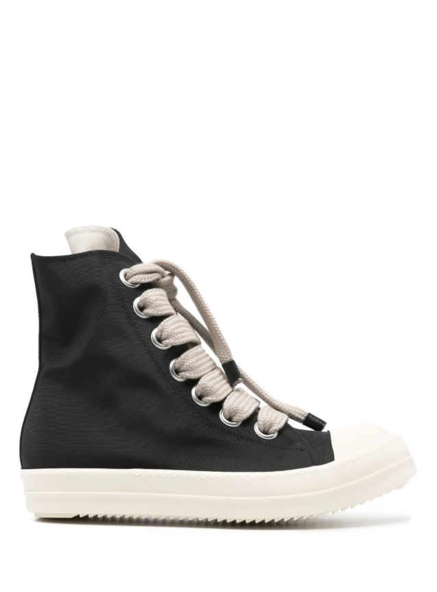 Sneakers alte jumbolace in nero Rick Owens Drkshdw - uomo 