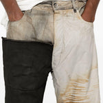 Jeans Geth  in nero, grigio e bianco Rick owens drkshdw - uomo 