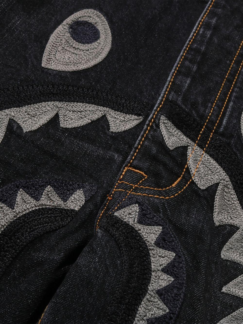 Jeans con applicazione in blu Bape - uomo 