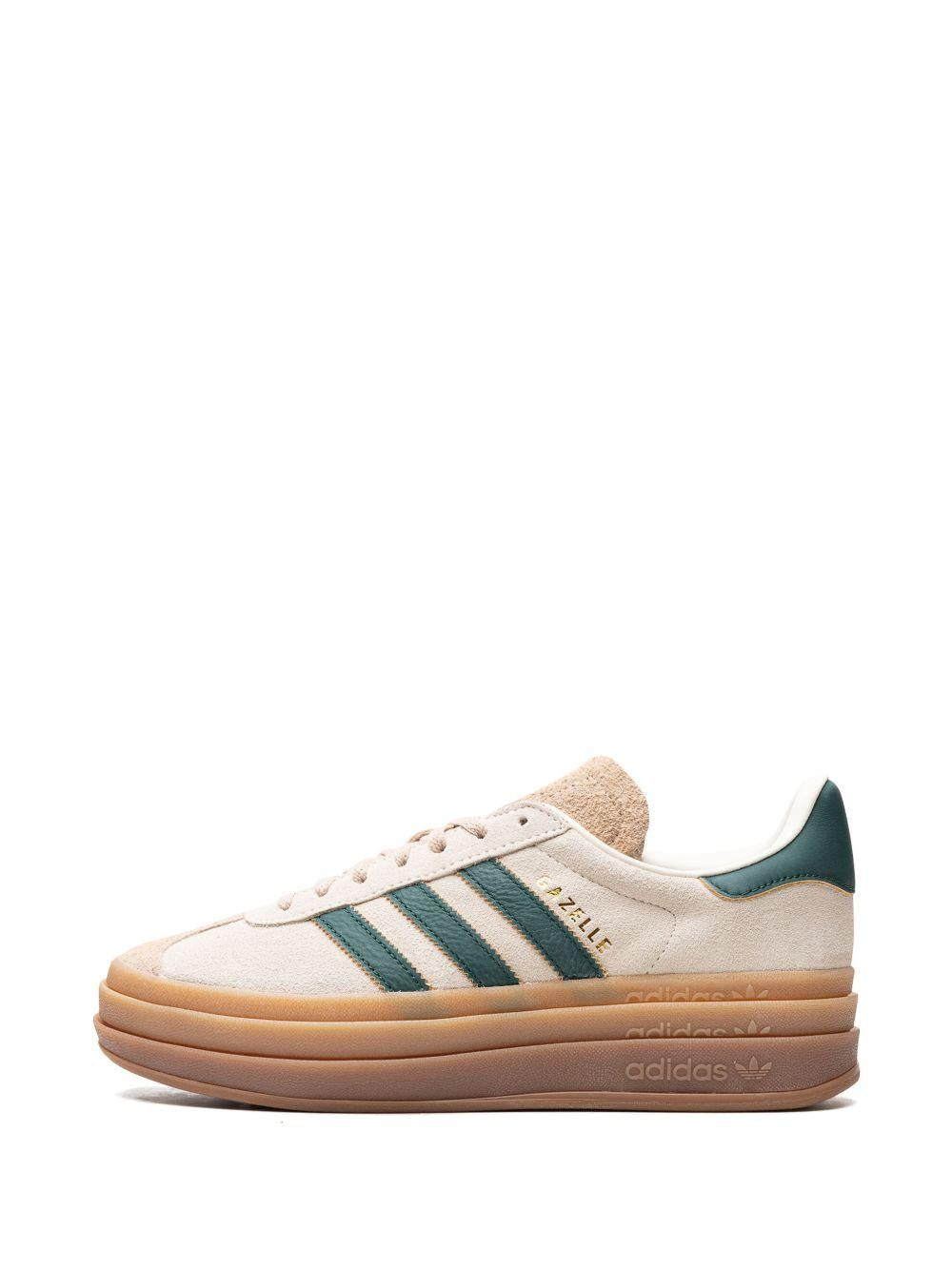 Sneakers gazelle bold in verde e beige 