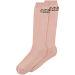 Calzini bootleg con logo in beige Mm6 maison margiela - donna 
