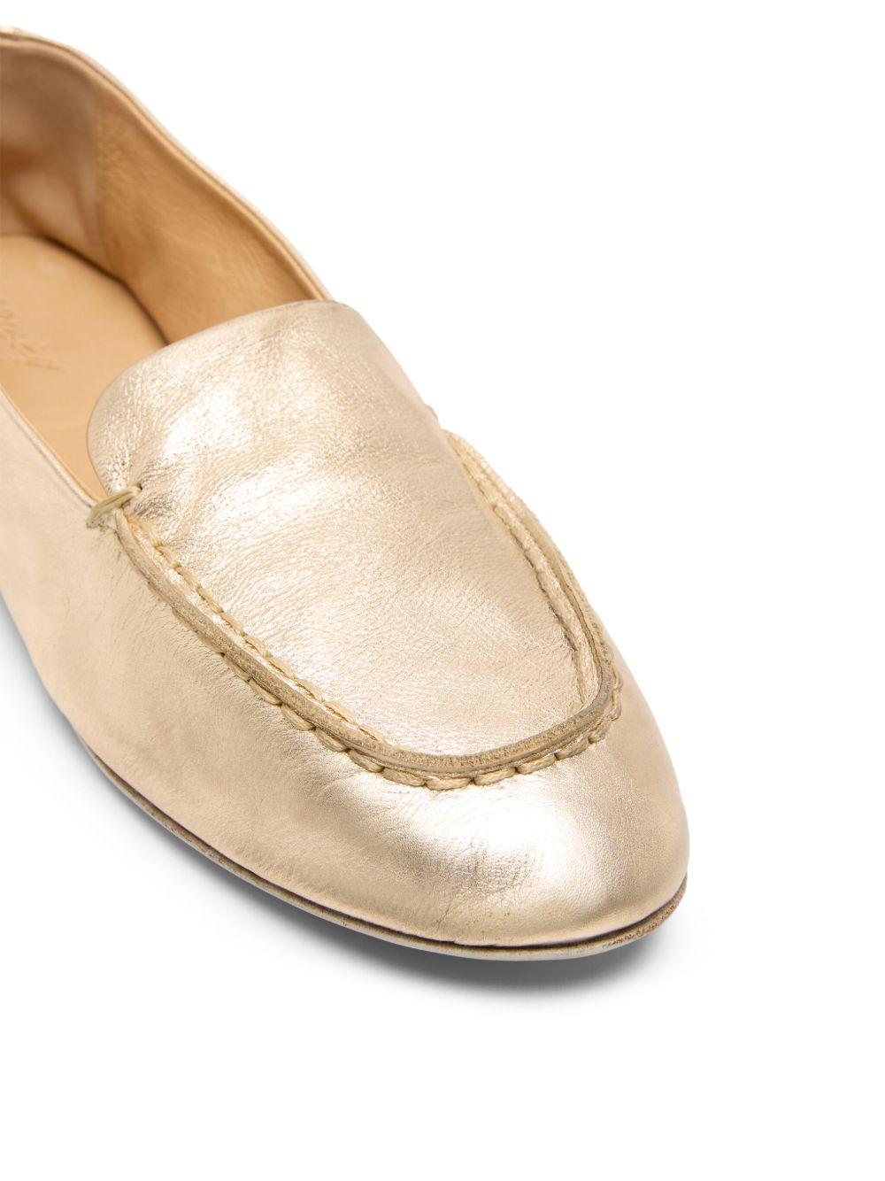 Mocassini in pelle in oro Marsell - donna 