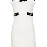 Abito senza maniche in maglia 3D in bianco - donna 