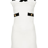 Abito senza maniche in maglia 3D in bianco - donna 