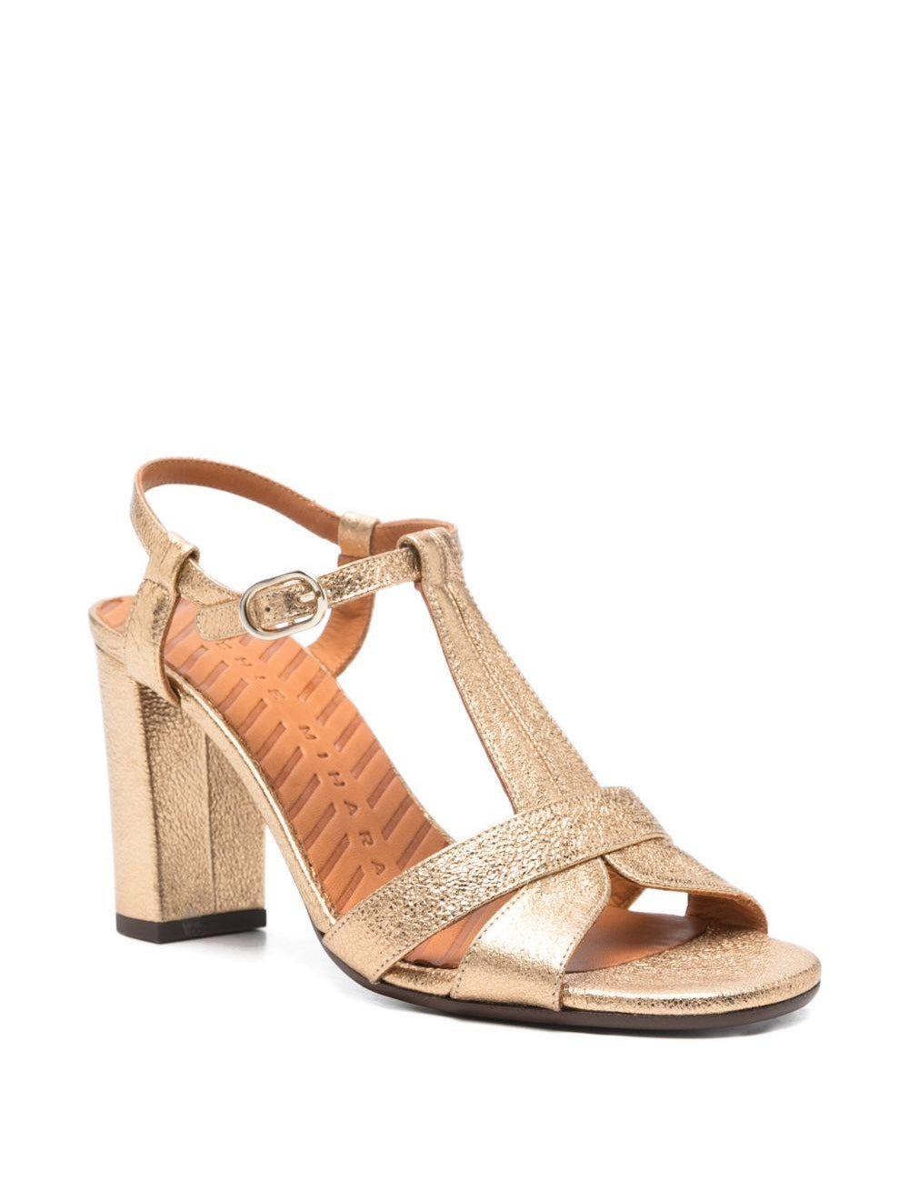Sandali con tacco alto in oro Chie mihara - donna 