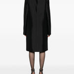 Cappotto senza colleto in seta in nero Toteme - donna 