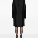 Cappotto senza colleto in seta in nero Toteme - donna 