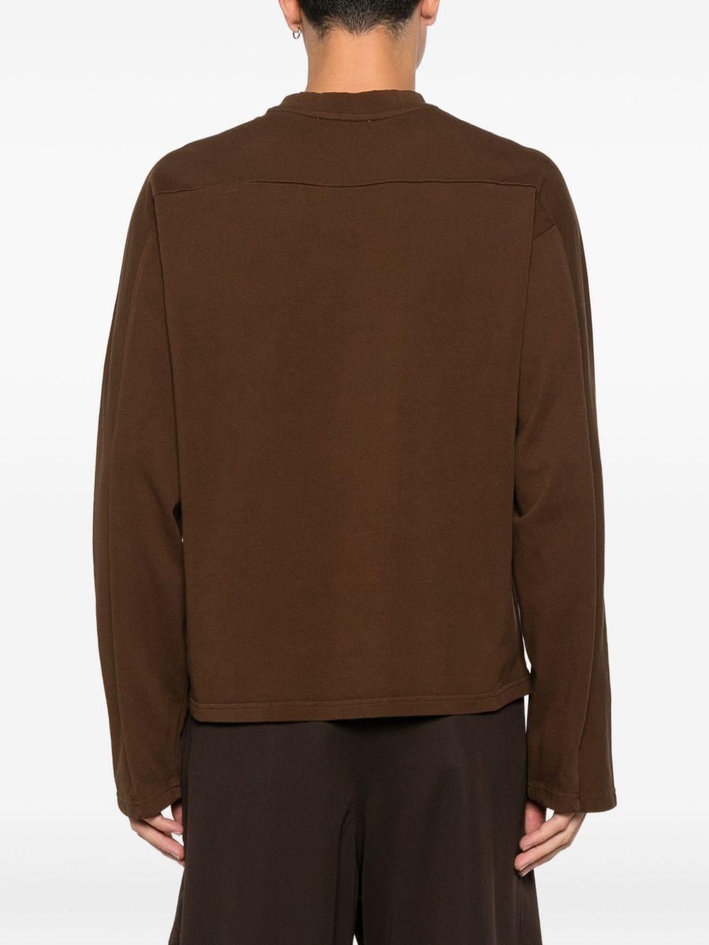 Felpa a manica lunga in marrone Entire studios - unisex 