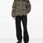 Giacca imbottita con chiusura a zip in verde Bacon - donna 