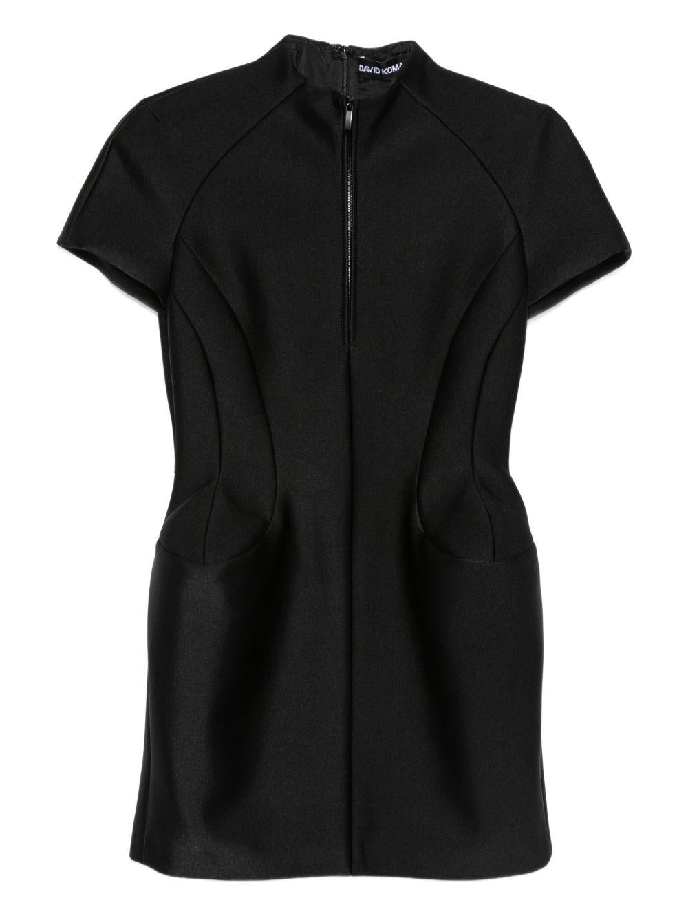 Miniabito con fianchi in nero David koma - donna 