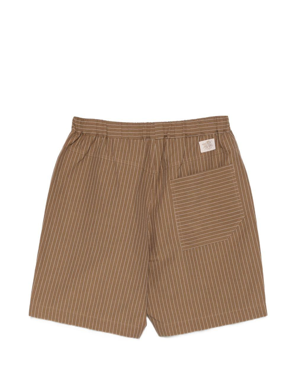 Pantaloncini a righe con tasca in marrone Ranra - uomo 