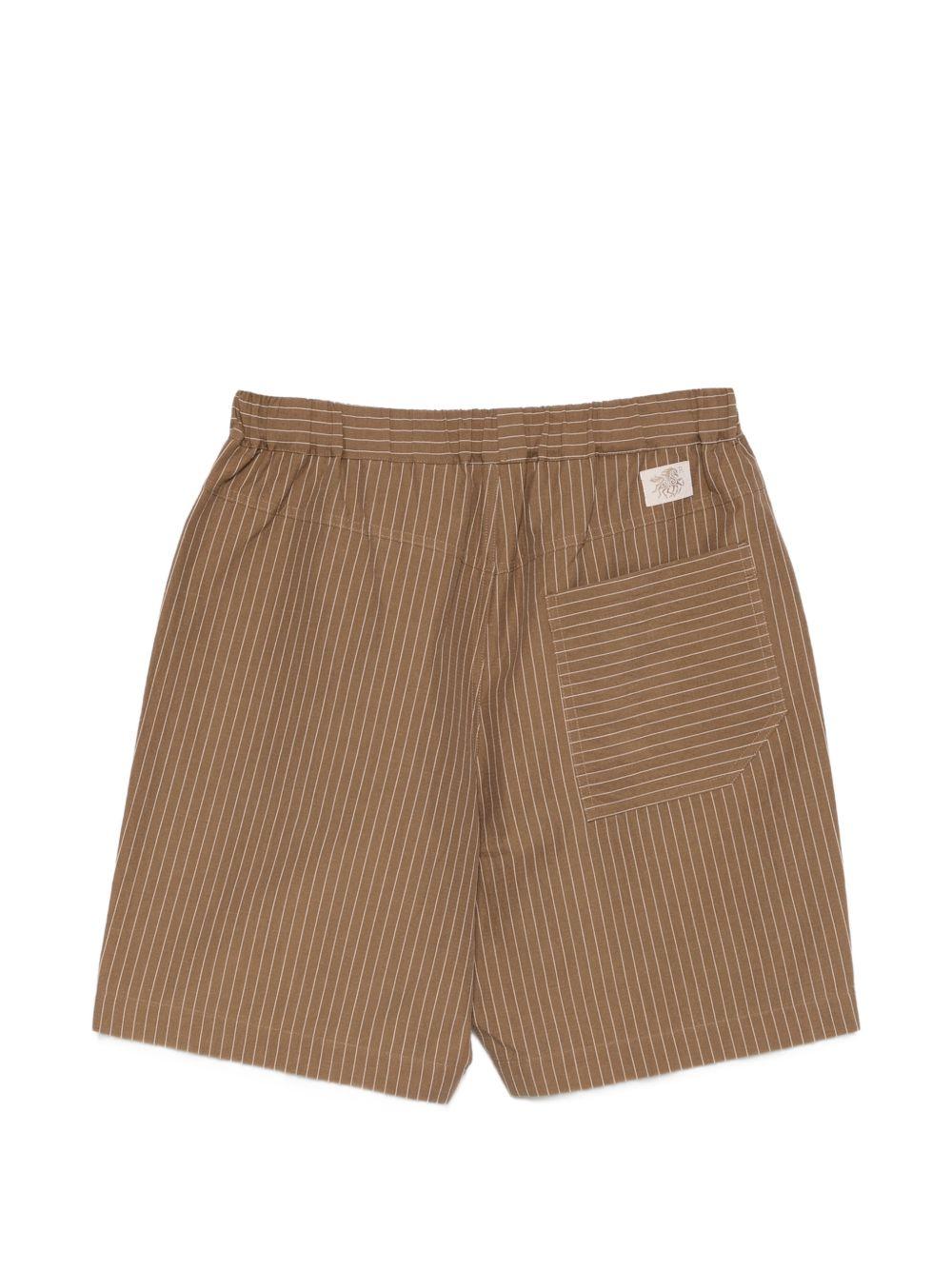 Pantaloncini a righe con tasca in marrone Ranra - uomo 
