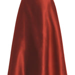 Gonna midi in seta in rosso Alberta Ferretti - donna 