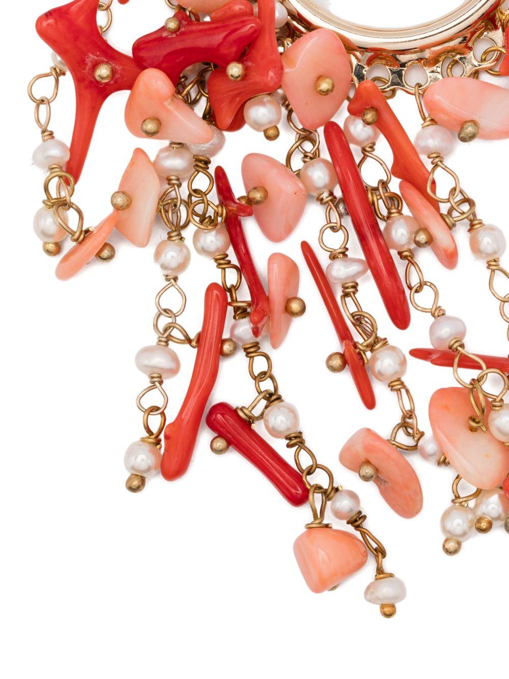 Orecchini a cerchio con coralli in oro Rosantica - donna 