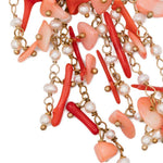 Orecchini a cerchio con coralli in oro Rosantica - donna 