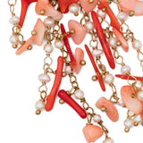 Orecchini a cerchio con coralli in oro Rosantica - donna 