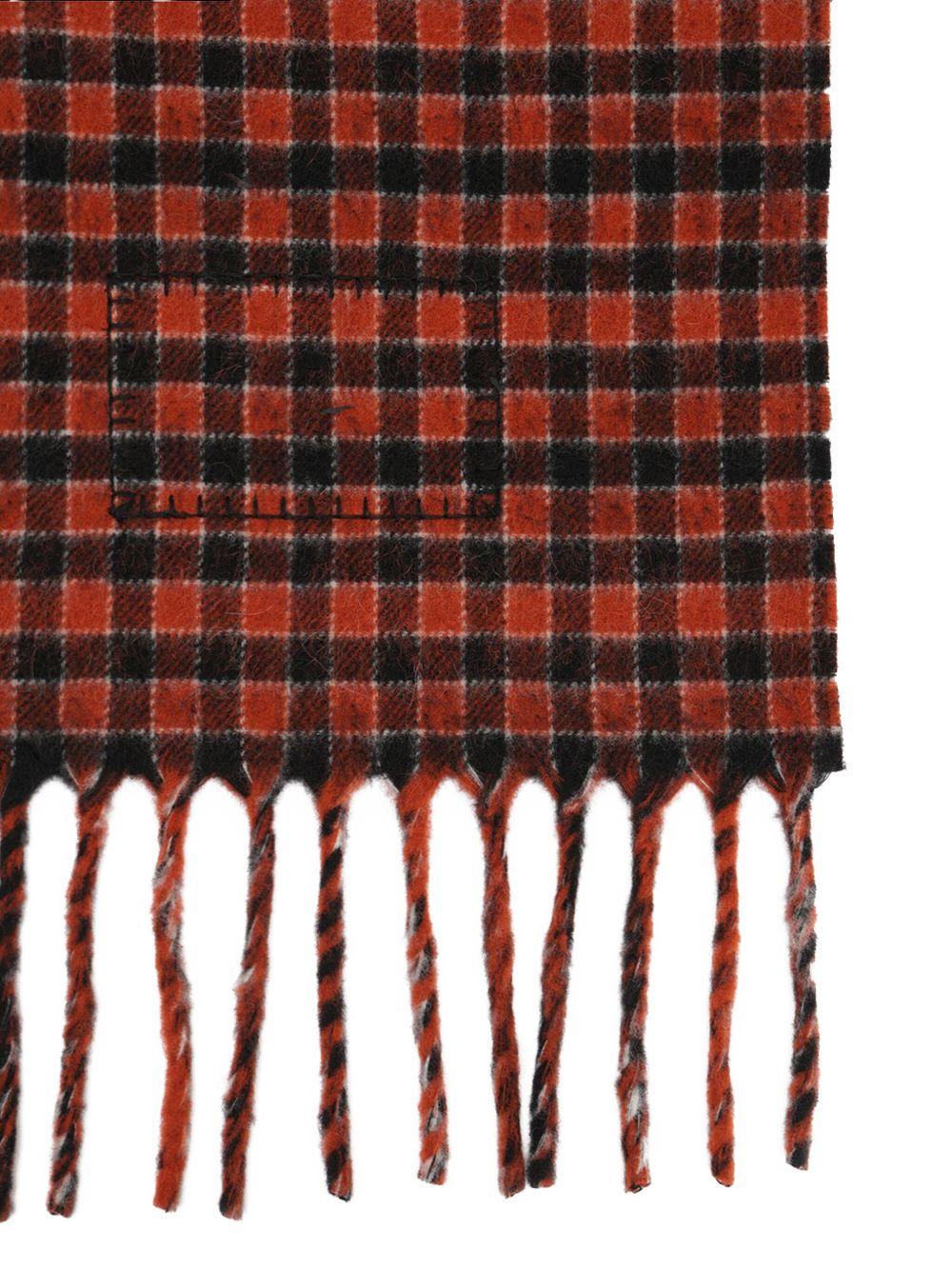 Sciarpa a quadri con in rosso e nero frange Marni - Unisex 