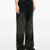 Jeans Damon Paisley in grigio R13 - donna 