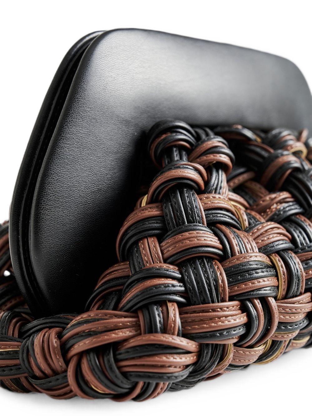 Borsa bios con design intrecciato in marrone Themoirè - donna 