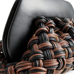 Borsa bios con design intrecciato in marrone Themoirè - donna 