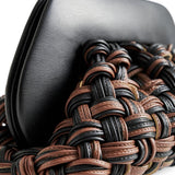 Borsa bios con design intrecciato in marrone Themoirè - donna 