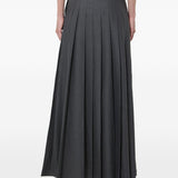 Gonna maxi plisettata in grigio 