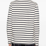 Polo a maniche lunghe a righe in bianco e blu Junya watanabe - uomo 