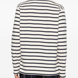 Polo a maniche lunghe a righe in bianco e blu Junya watanabe - uomo 