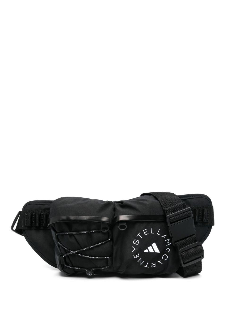 Borsa da marsupio con logo stampato in nero Adidas by stella mc cartney - donna 